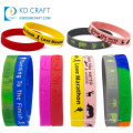 Großhandel billige leere dicke Gummi-Silikon-Armbänder Armband geprägter Logo-Druck kaufen benutzerdefiniertes Silikon-Armband